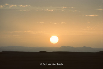 The sun sets as we are preparing our camp for the night