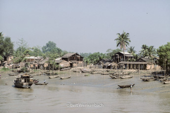 Low tide at the Yangon River, south of Yangon the river forms an estuary