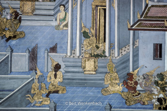 ... is inside decorated with beautiful wall paintings, depicting the Ramakien...